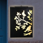 Solar Black Metal Tree Branch Art Solar Black Metal Tree Branch Art