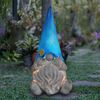Solar Gnome Blue Hat Statue