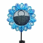 Solar Blue Sunflower Bird Feeder Stake Solar Blue Sunflower Bird Feeder Stake
