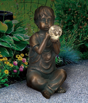 Solar Boy Garden Statue - Click to enlarge