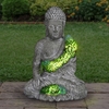 Solar Buddha With Succulents