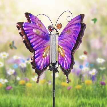 Solar Butterfly Bubble Stake - Purple - Click to enlarge