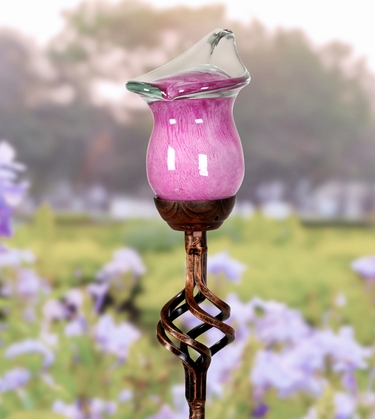 Solar Cala Lily Garden Stake - Pink - Click to enlarge