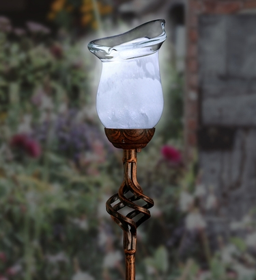 Solar Cala Lily Garden Stake - White - Click to enlarge