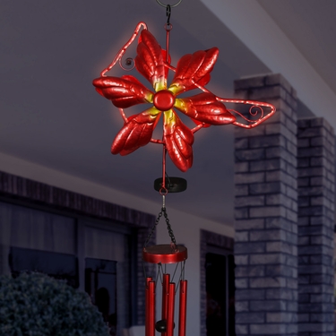 Solar Cardinal Spinner Wind Chime - Click to enlarge