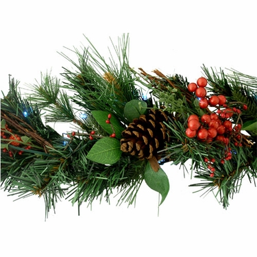 Solar Christmas Lighted Garland - Click to enlarge