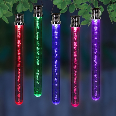 Solar Color Changing LED Bubble Sticks (Set of 4) - Click to enlarge