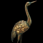Solar Crane Bird Stake