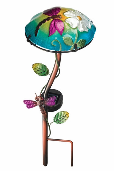 Solar Dragonfly Mushroom Stake - Click to enlarge