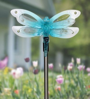 Solar Dragonfly Wings w/12 LEDs Stake - Click to enlarge
