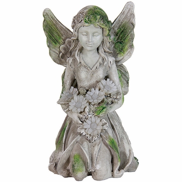 Solar Fairy Holding Sunflowers - Click to enlarge