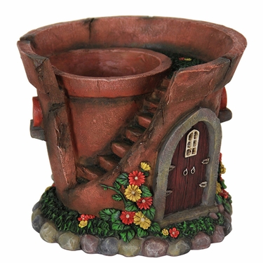 Solar Fairy House Flower Pot - Click to enlarge