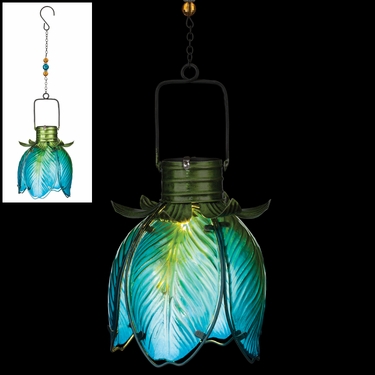 Solar Flower Lantern - Blue Iris - Click to enlarge