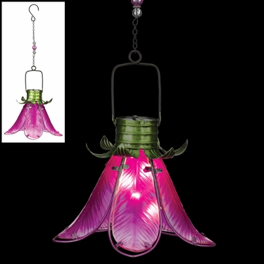 Solar Flower Lantern - Pink Lily - Click to enlarge