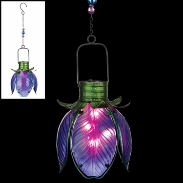 Solar Flower Lantern - Purple Iris - Click to enlarge