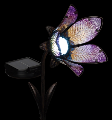 Solar Flower Spot Light - Pink - Click to enlarge