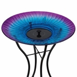 Solar Fountain/Birdbath & Stand - Purple Life