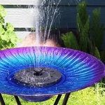 Solar Fountain/Birdbath & Stand - Purple Life