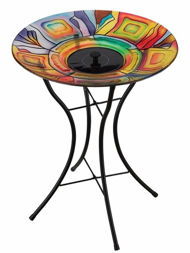 Solar Fountain/Birdbath & Stand - Sedona Spirit - Click to enlarge