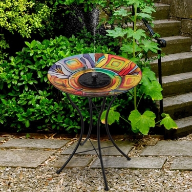 Solar Fountain/Birdbath & Stand - Sedona Spirit - Click to enlarge