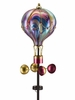 Solar Glass Swirl Balloon Spinner Stake - Purple