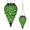 Solar Glass Tear Lantern - Green