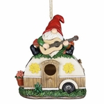 Solar Gnome Camper Bird House Solar Gnome Camper Bird House
