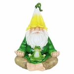 Solar Meditating Gnome w/Frog Solar Meditating Gnome w/Frog