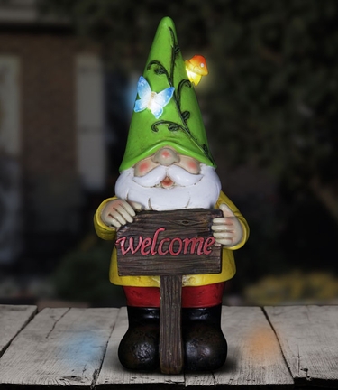 Solar Gnome w/Green Hat - Click to enlarge