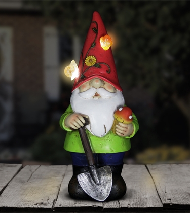 Solar Gnome w/Red Hat - Click to enlarge