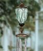 Solar Green Glass Windchime - Metal Loops