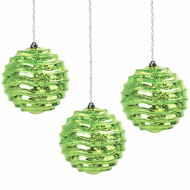 Solar Hanging Green Orbs (Set of 3) - Click to enlarge