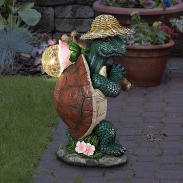 Solar Garden Turtle On A Hike - Click to enlarge