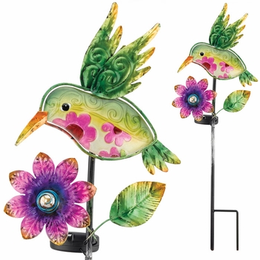 Solar Hummingbird Stake - Click to enlarge