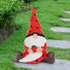 Solar Ladybug Garden Gnome