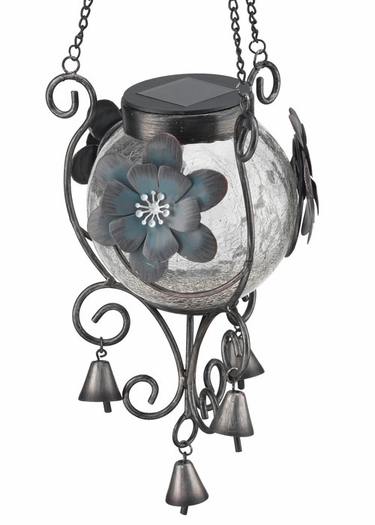 Solar Lantern - Blue Flower - Click to enlarge