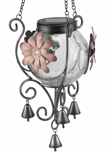 Solar Lantern - Pink Flower - Click to enlarge