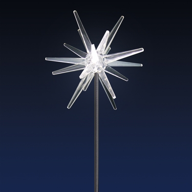 Solar LED Star Garden Stake - White - Click to enlarge