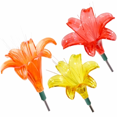 Solar Lily Flowers (Set of 3) - Click to enlarge