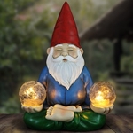 Solar Meditating Yoga Gnome