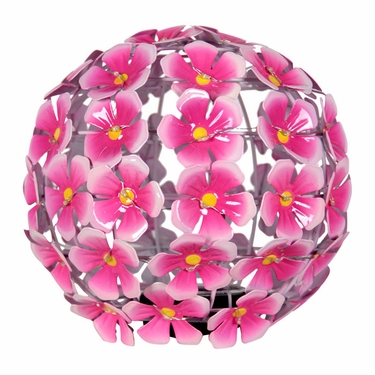 Solar Metal Tabletop Hydrangea - Pink - Click to enlarge