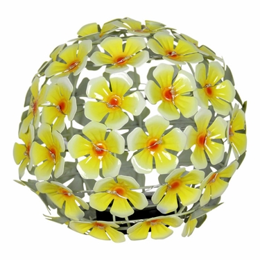 Solar Metal Tabletop Hydrangea - Yellow - Click to enlarge