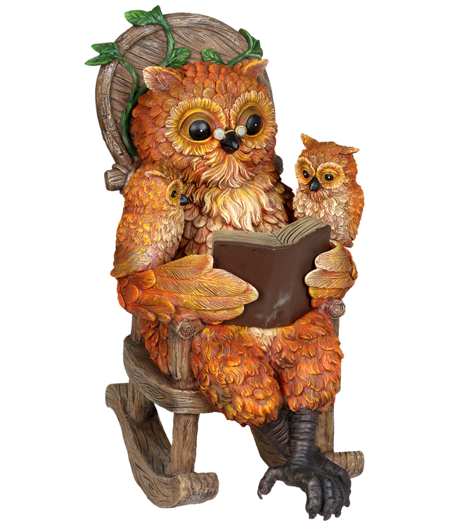 Solar Owls Reading in Rocking Chair only $57.99 at Garden Fun