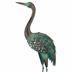 Solar Patina Crane Decor - Up Solar Patina Crane Decor - Up