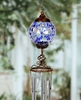 Solar Pearlized Glass Finial Wind Chime - Blue