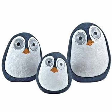 Solar Penguins w/Light Up Eyes (Set of 3) - Dark Blue - Click to enlarge