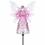 Solar Pink Angel Garden Stake Solar Pink Angel Garden Stake