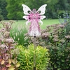 Solar Pink Angel Garden Stake