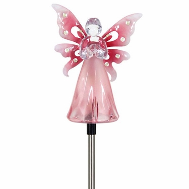 angel⭐︎ Solar Pink Angel w/LED Wings only $29.99 at Garden Fun