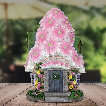 Solar Pink Flower Roof House - Click to enlarge